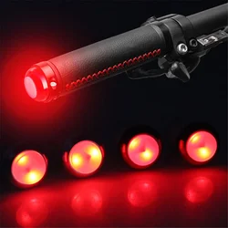 2pcs Bicycle Handlebar Lights Night Safety Cycling Bike Turn Signal Handle Bar End Plug LED Red Light Lamp Magnetic Handle Light