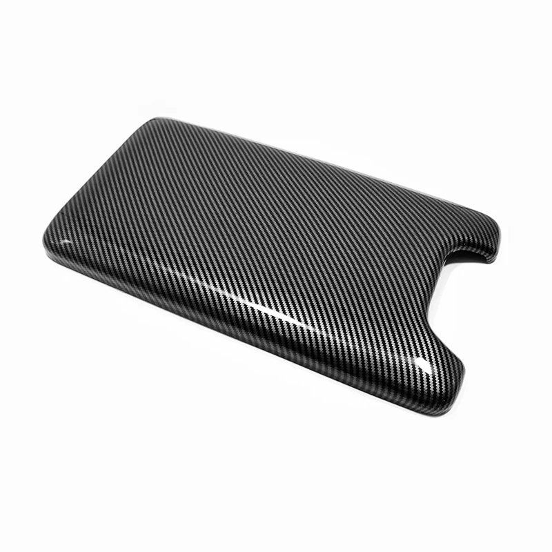 For Toyota BZ4X EA10 2022 2023 ABS Carbon Fiber Console Armrest Box Panel Decorative Cover Trim Interior Car Accessories