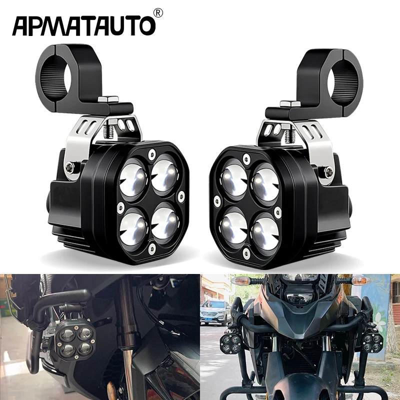 

2Pcs Upgrade Motorcycle fog light Auxiliary Lights Brighter Lamp 80W 6000K White yellow for BMW R1200GS F800GS F700GS F650 K1600