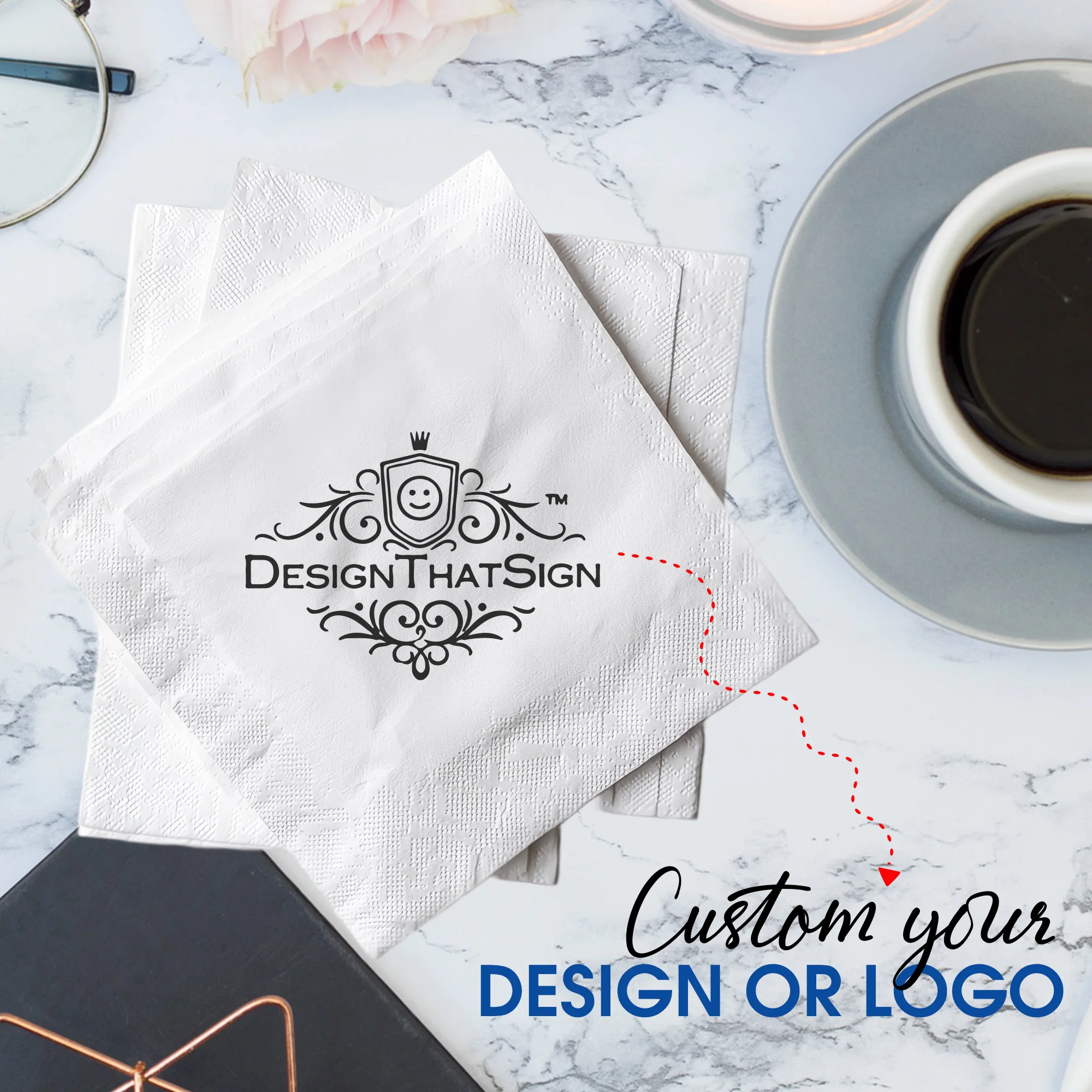 

Personalized Paper Napkins Disposable Custom Wedding Napkins of Your Design&Photo for Party Birthday Wedding Baby Shower Decor