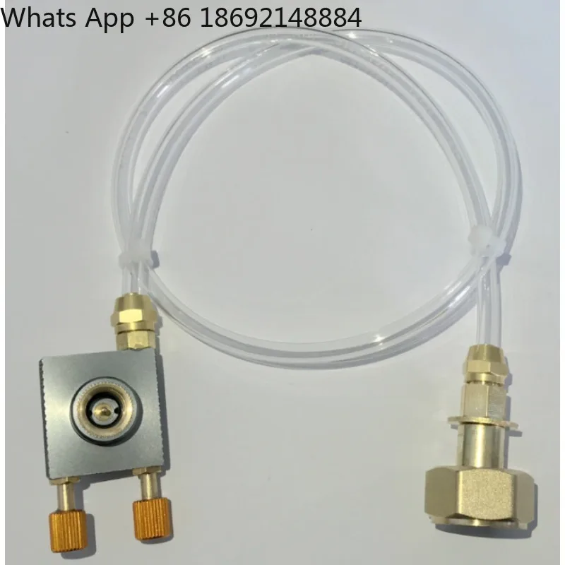 Outdoor burner cassette long flat gas tank inflation valve adapter
