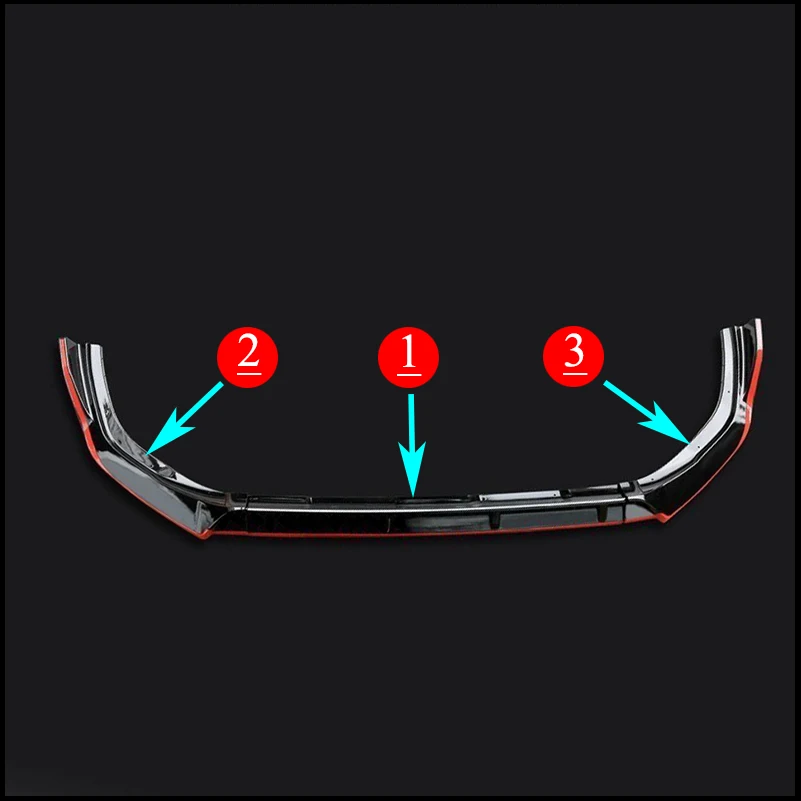 

For Toyota RAV4 2019-2023 Front Bumper Lip Styling Trim Auto Accessory Diffuser Protector Cove Decorative Frame