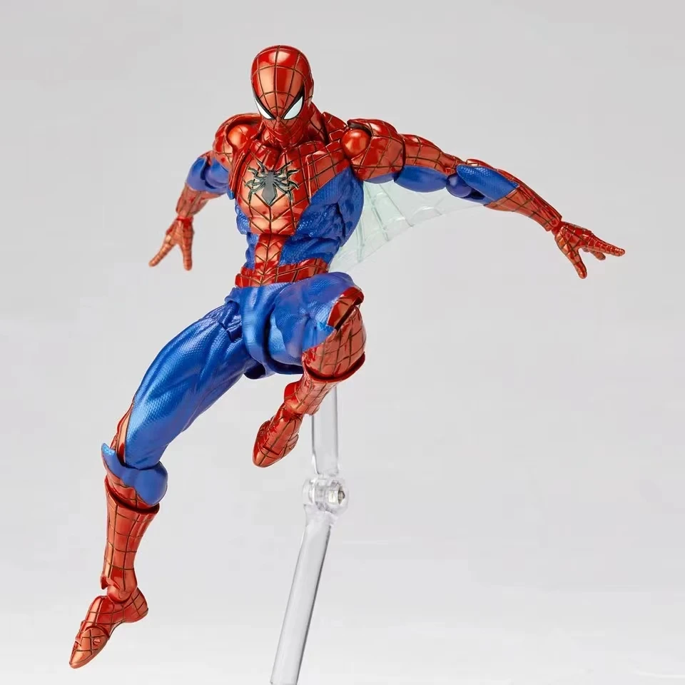 Super Hero Revoltech Figurine Amazing Yamaguchi Spiderman Figures 1/12 Scale GK 16cm Statue Toy Collectible Desk Ornament Gifts