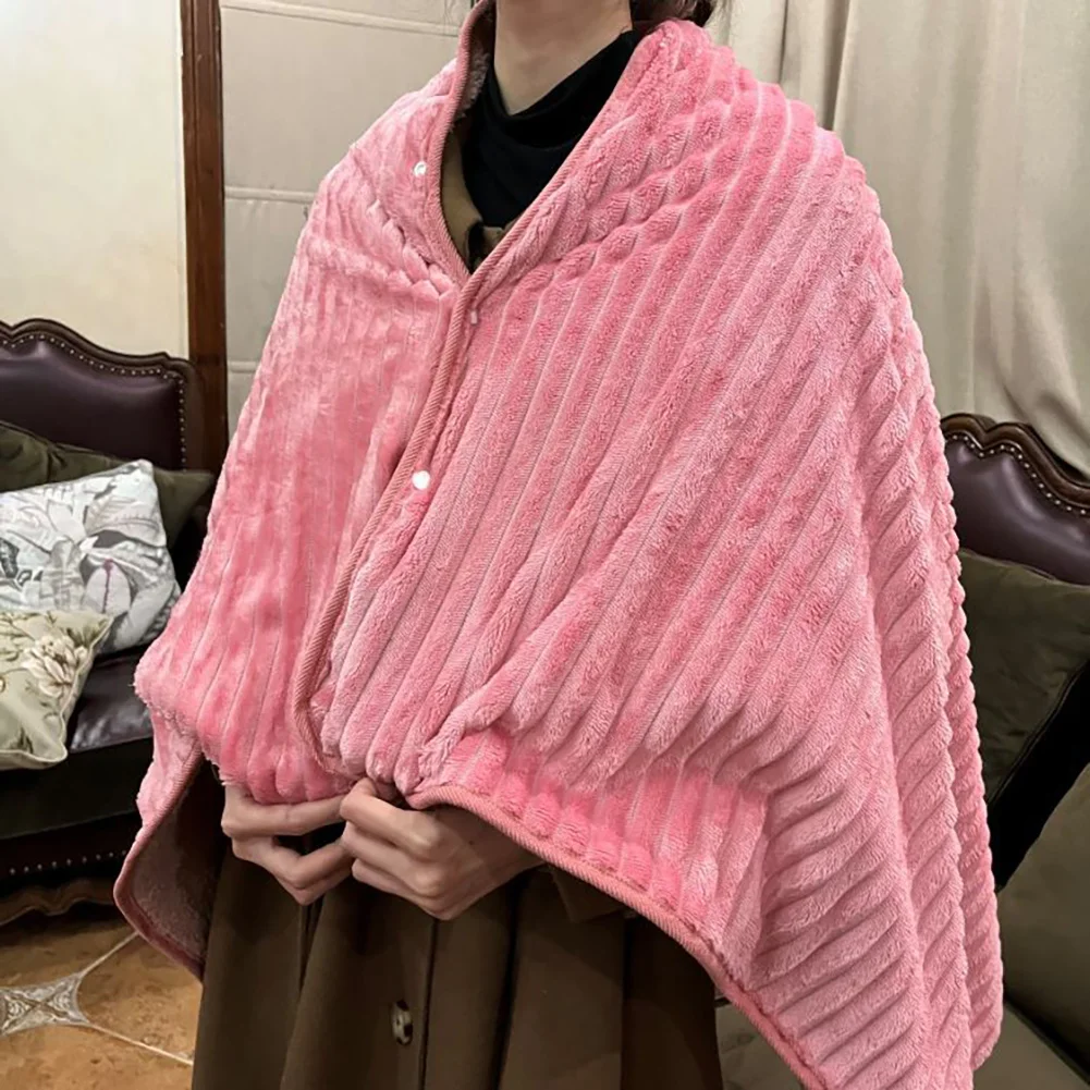 전기 담요 3가지 열 설정 웨어러블 전기 따뜻한 목도리 다기능 소프트 콜드 프로텍션 홈 오피스 백 무릎 워머