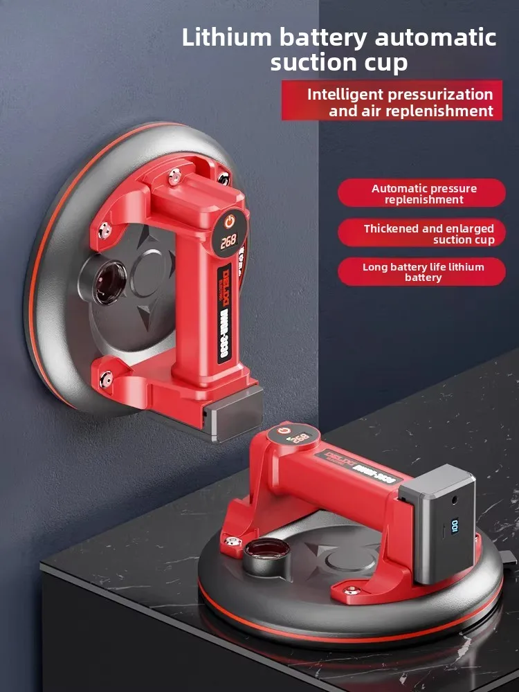 

Electric suction cup with automatic air replenishment, vacuum glass suction cup, powerful heavy-duty floor tile suction device