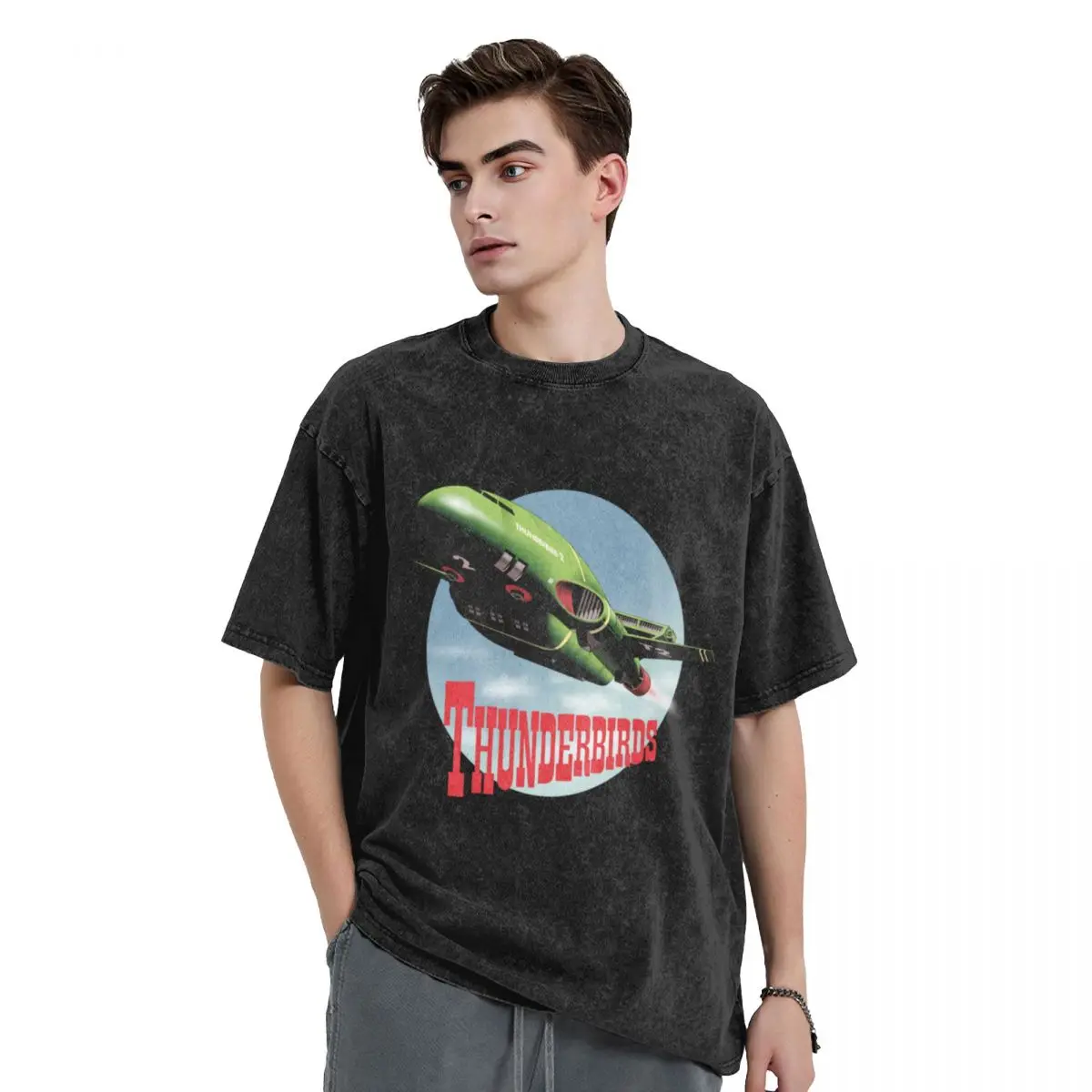 Thunderbird 2 from 'Thunderbirds' T-Shirt man clothes quick drying man t shirt t shirt for men