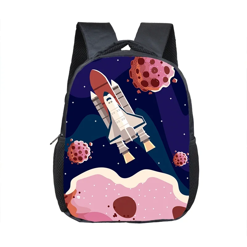 Ransel Pilot Pesawat Luar Angkasa Alien 16 Inci untuk Anak Usia 3-8 Tahun Tas Buku Anak Astronot Luar Angkasa Hadiah Tas Sekolah Balita Mini Anak Laki-laki Perempuan
