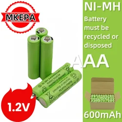 New AAA 1.2V 600mAh battery Ni-MH rechargeable lpega battery for Toy Remote control Rechargeable Batteries AAA 1.2V battery