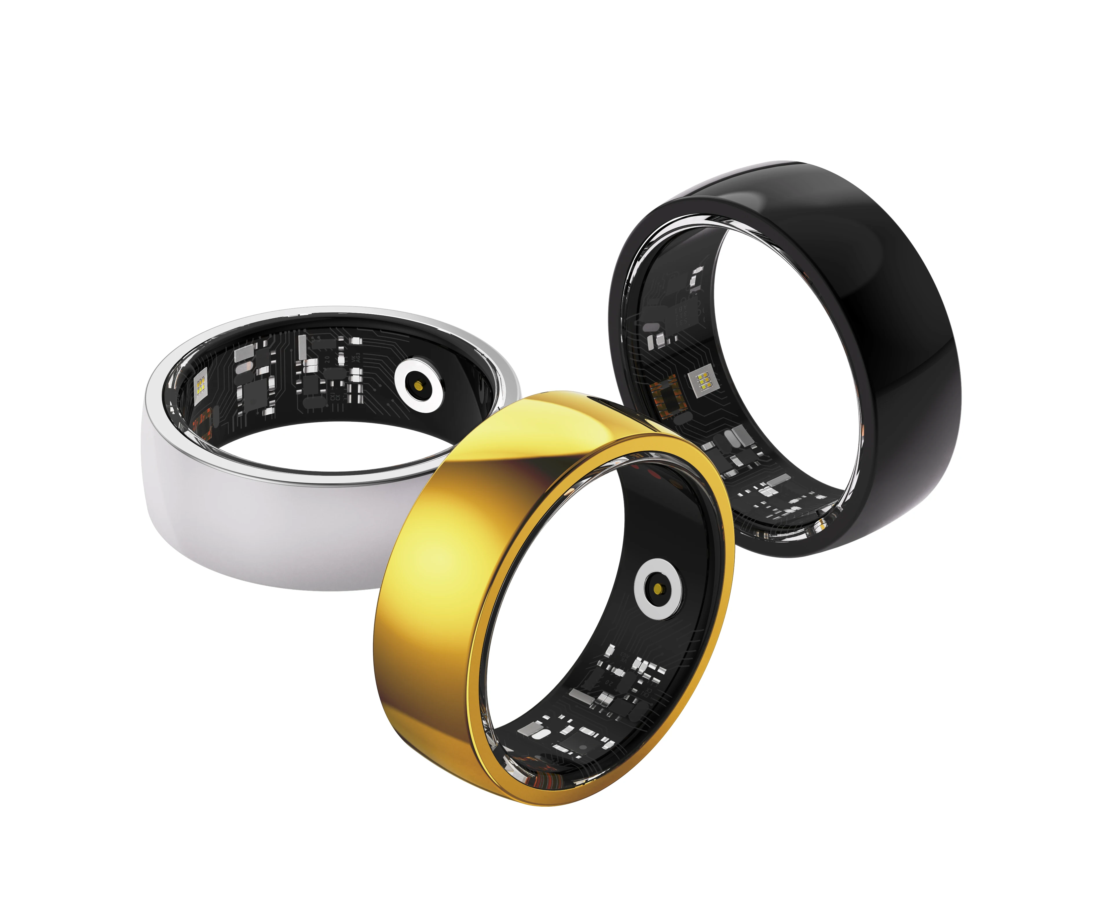 Cincin pintar pelacak kebugaran, cincin IP68 tahan air Monitor latihan tidur Cincin Kesehatan kompatibel dengan iOS dan Android untuk pria wanita