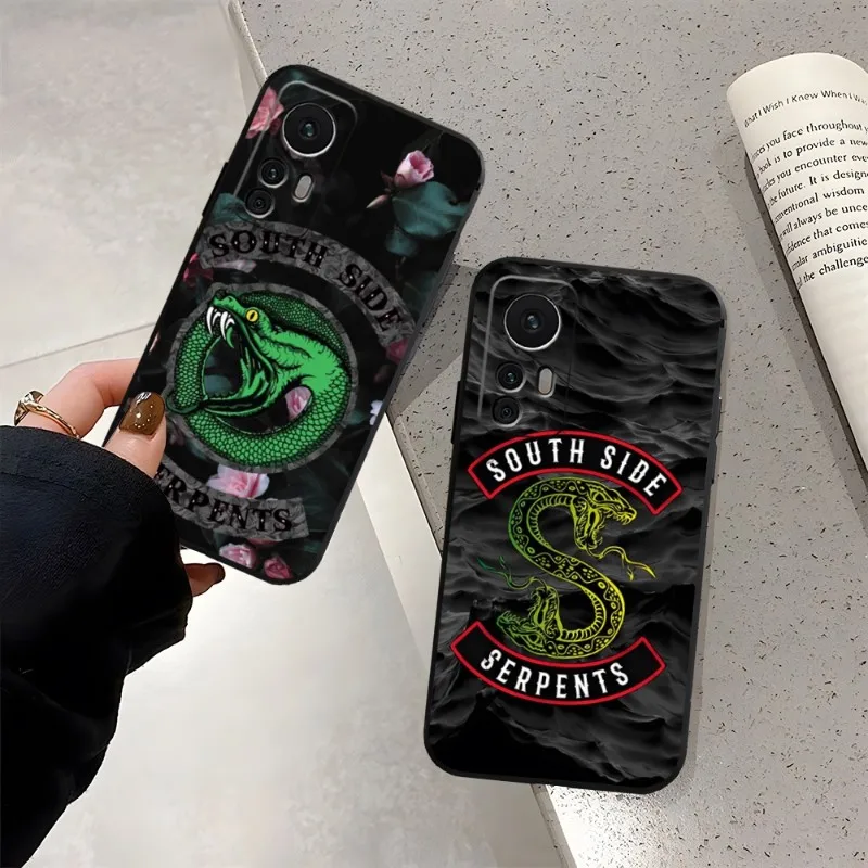 American TV Riverdale Southside Serpent Phone Case Funda For Redmi Note 11S 11 10 10S 9S 8T 7 8 8A 9 9A 9C 9T 10X Black Silicone