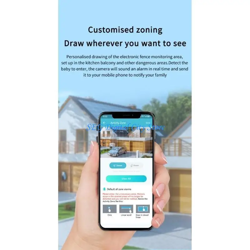 

U75B Indoor IP Security Camera Mini, CCTV WiFi Camera 360, Color Night Camera