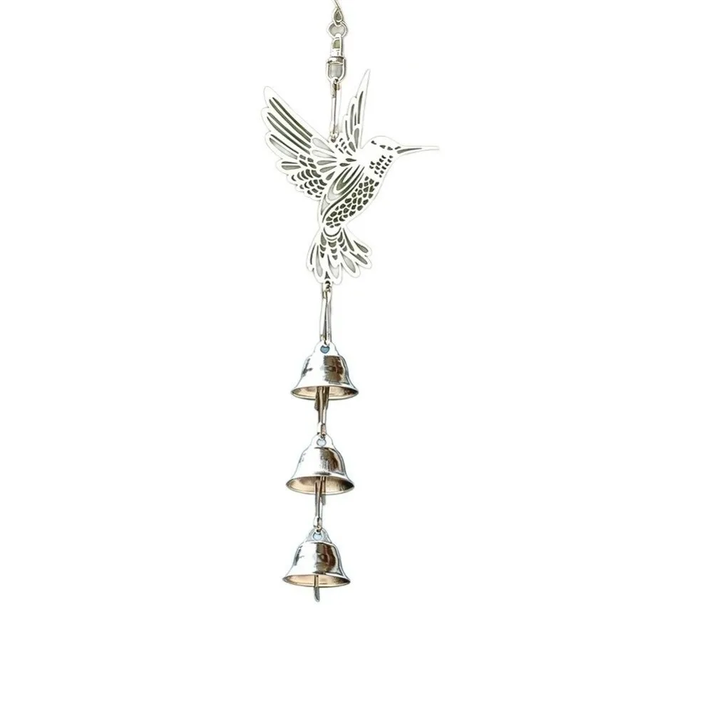 Hanging Pendant Hanging Wind Chime Garden Decor DIY Sun Catcher Bird Wind Bell Hollow Out 2D Flat Hummingbird Wind Chimes
