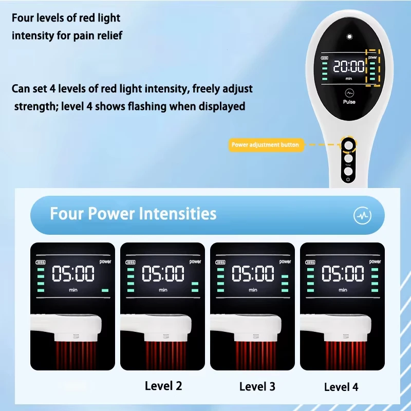 Dispositivo per terapia laser fredda Dispositivo per alleviare il dolore per terapia della luce a infrarossi 660nm 808nm per alleviare articolazioni, muscoli e schiena con occhiali gratuiti