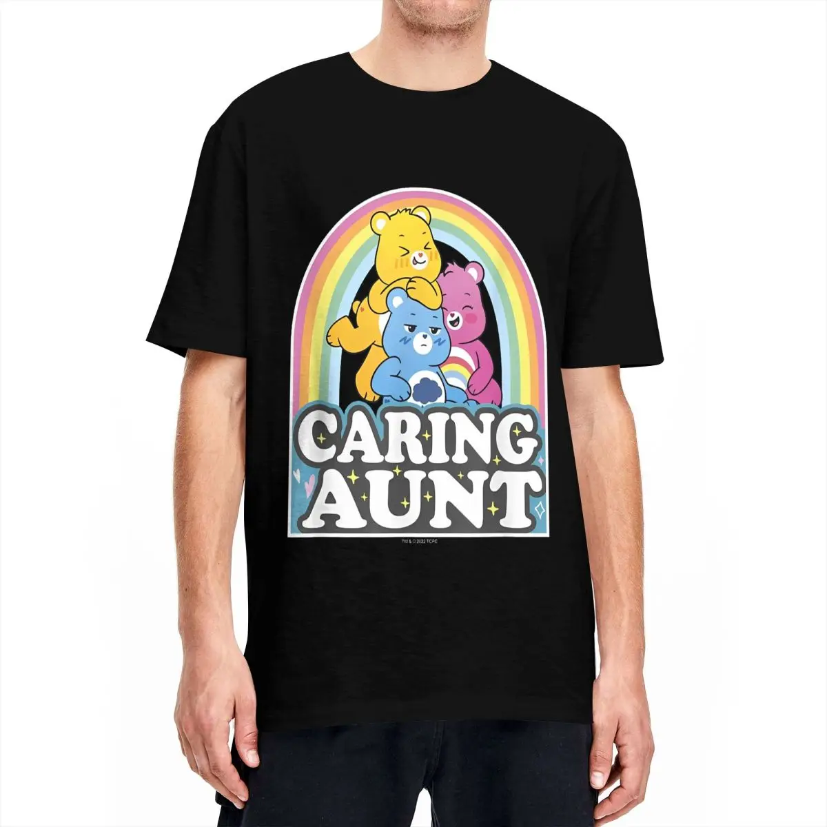 

Men Women Care Bears Caring Aunt Retro Rainbow Grumpy Group Shot T Shirts 100% Cotton Tops Round Neck Tee Shirt Printed T-Shirts