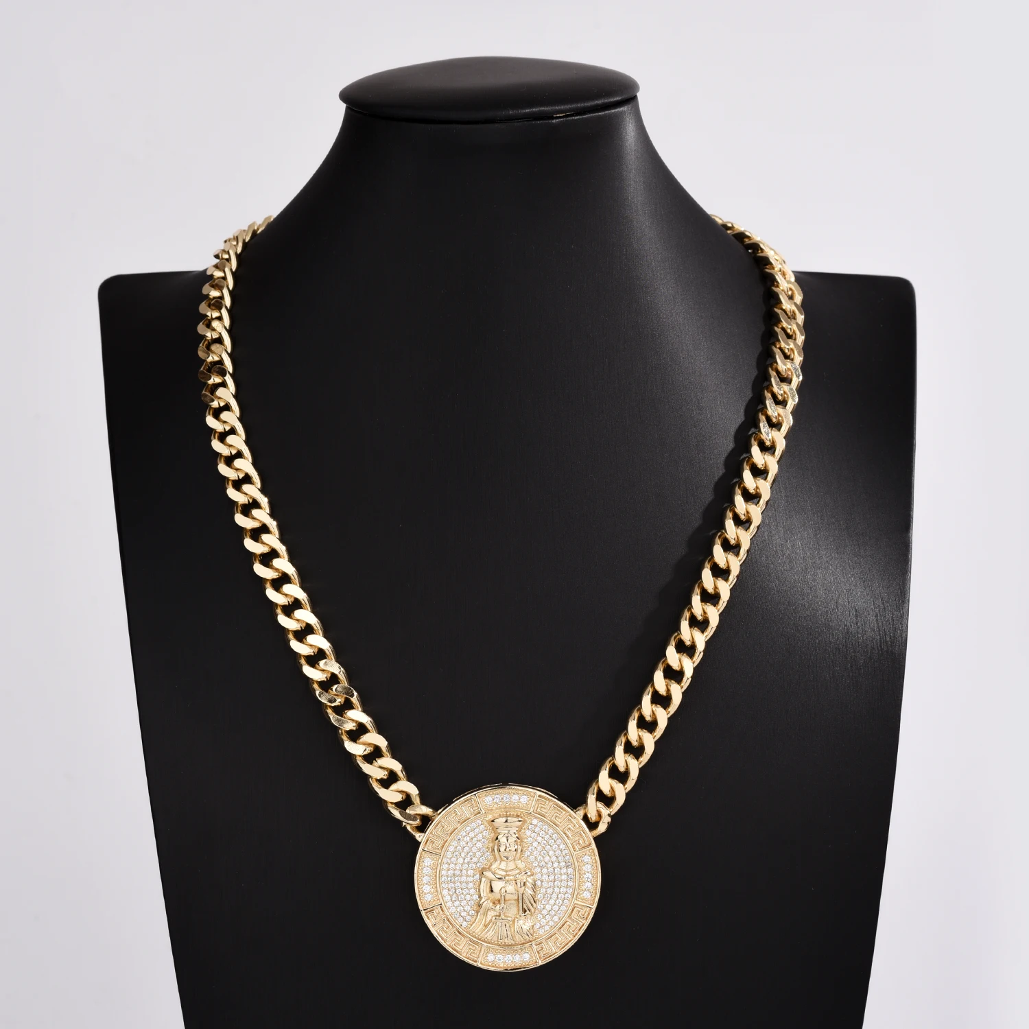 

2025 Fashion Jewelry Fashion Retro Religious 14K Popular Pendant Men's Necklace Wholesale Business Discount and Free Shipping Products