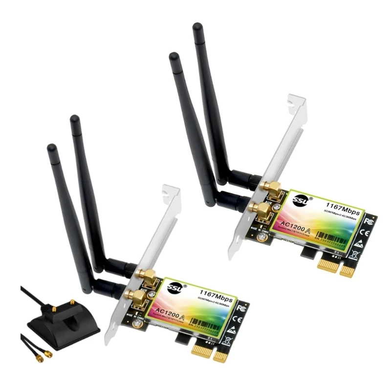 1200Mbps SU-AC1200 Dual-Band 2.4G WLAN Support for Win 7 10 11 with Antennas