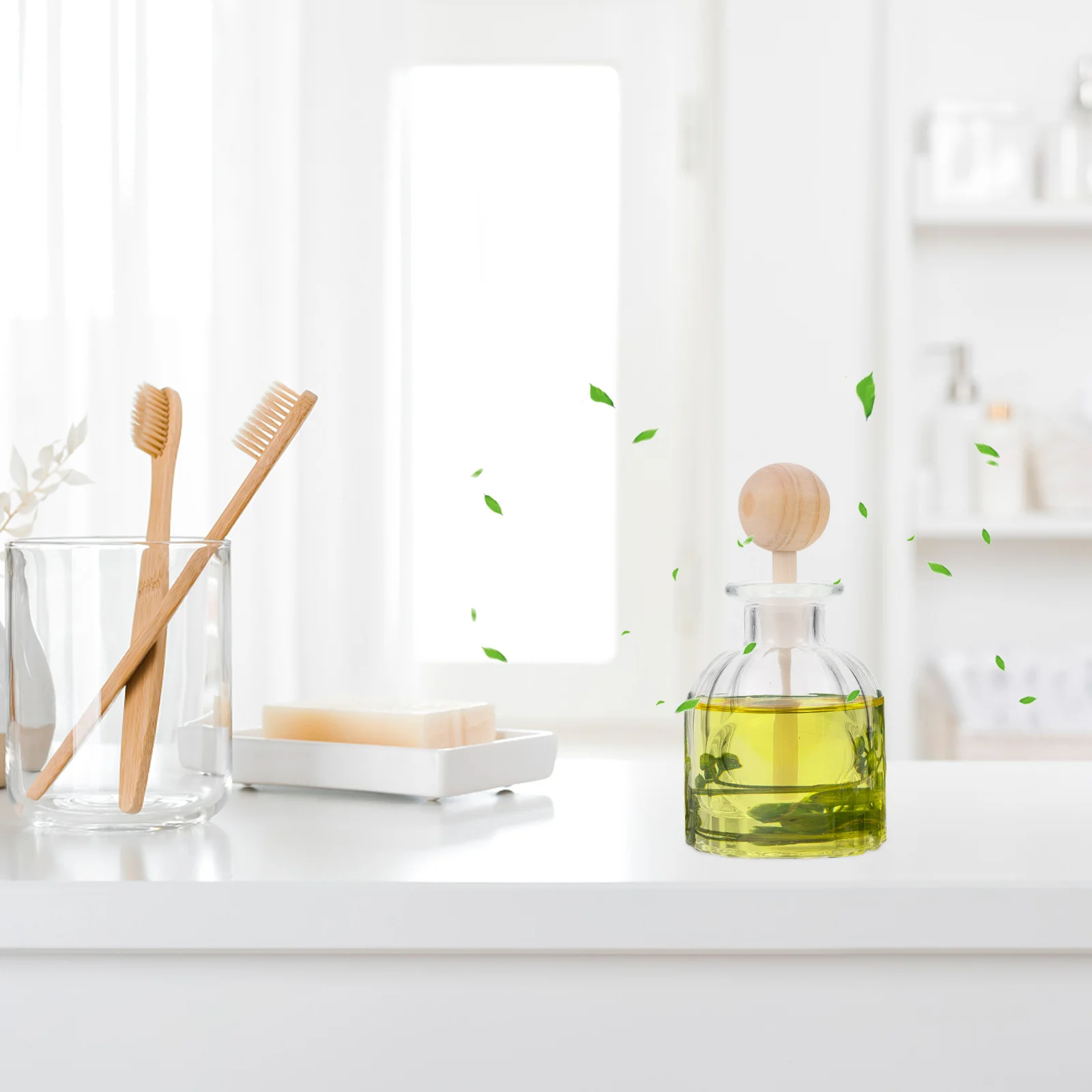 3 قطع من زجاجات الناشر الزجاجية، حاويات العلاج العطري، حجم صغير شفاف، سهل التخزين لدراسة الحمام وغرفة النوم