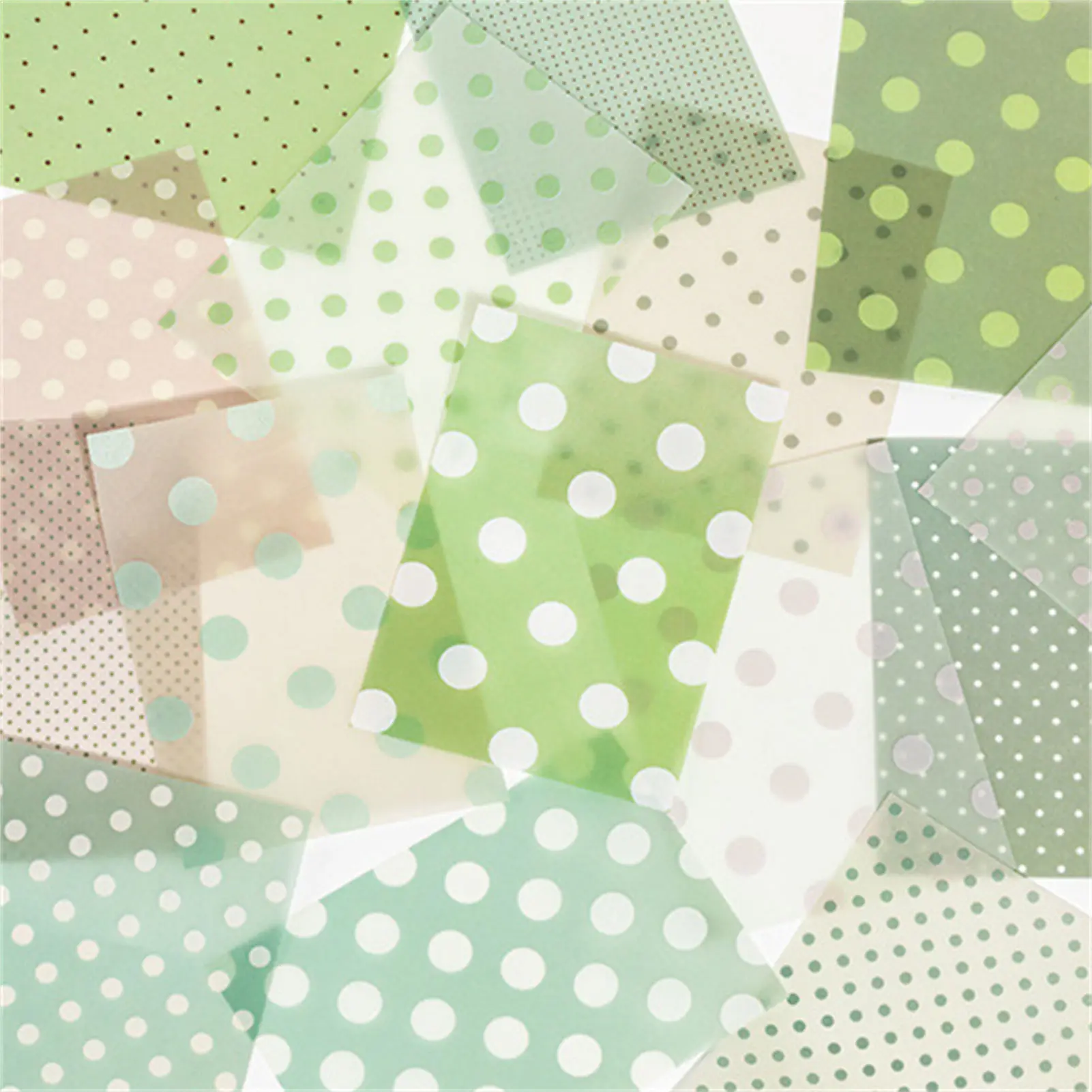 50pcs Creative Polka Dot Decor Scrapbook Vintage Material Paper Kit DIY Junk Journal School Photo Album Retro Background paper view 6