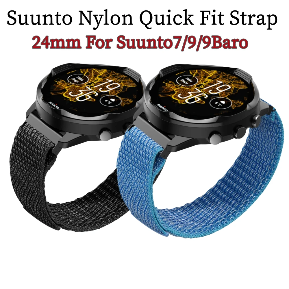 

24mm Suunto Soft Nylon Watch Strap Wristband For Suunto7/9 Bracelet Suunto 9 Sport Watch Band Baro D5 Belt