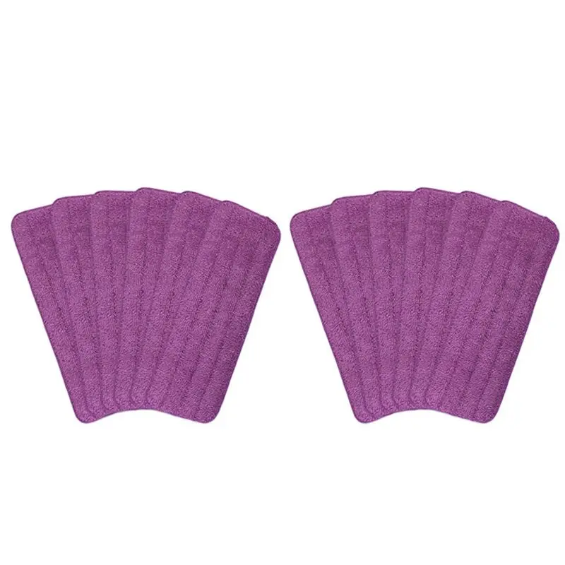 

Y42A-Flat Mop Heads 12 Pcs Microfibre Mop Pads 42Cm X 14Cm Spray Mop Refill Replacement Pads Mop Head Covers(Purple)