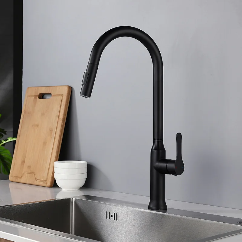 Gourmet Faucet Kitchen Gun Gray Sink Mixer Extendable Faucet Kitchen Mixer Tap Back Removable Kitchen Faucet Hot Cold Steam Deck