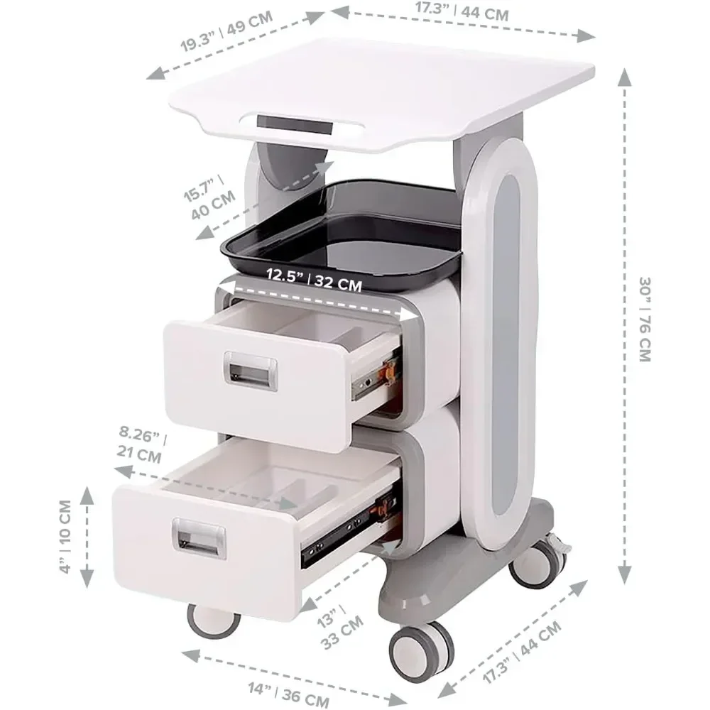 Professionele gereedschapswagen Tandheelkundig kantoor Rolling Carts Medische vrachtwagen - Rolling Storage Tool, Lab Tools Salon Trolley