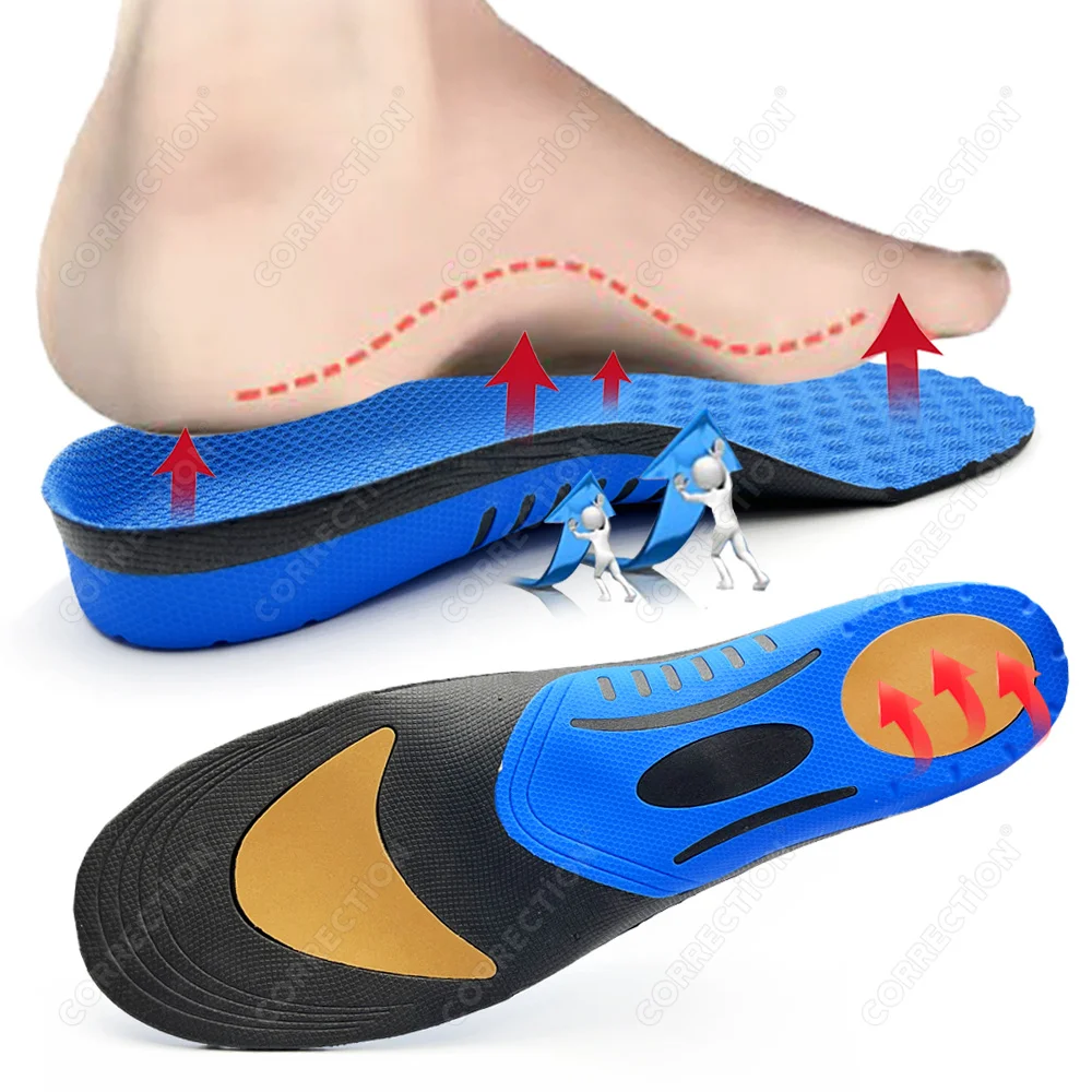 CORRECTION Orthopedic Insoles Orthotics Flat Foot Health Sole Pad For Shoes Insert Arch Support Pad Plantar fasciitis Feet Care