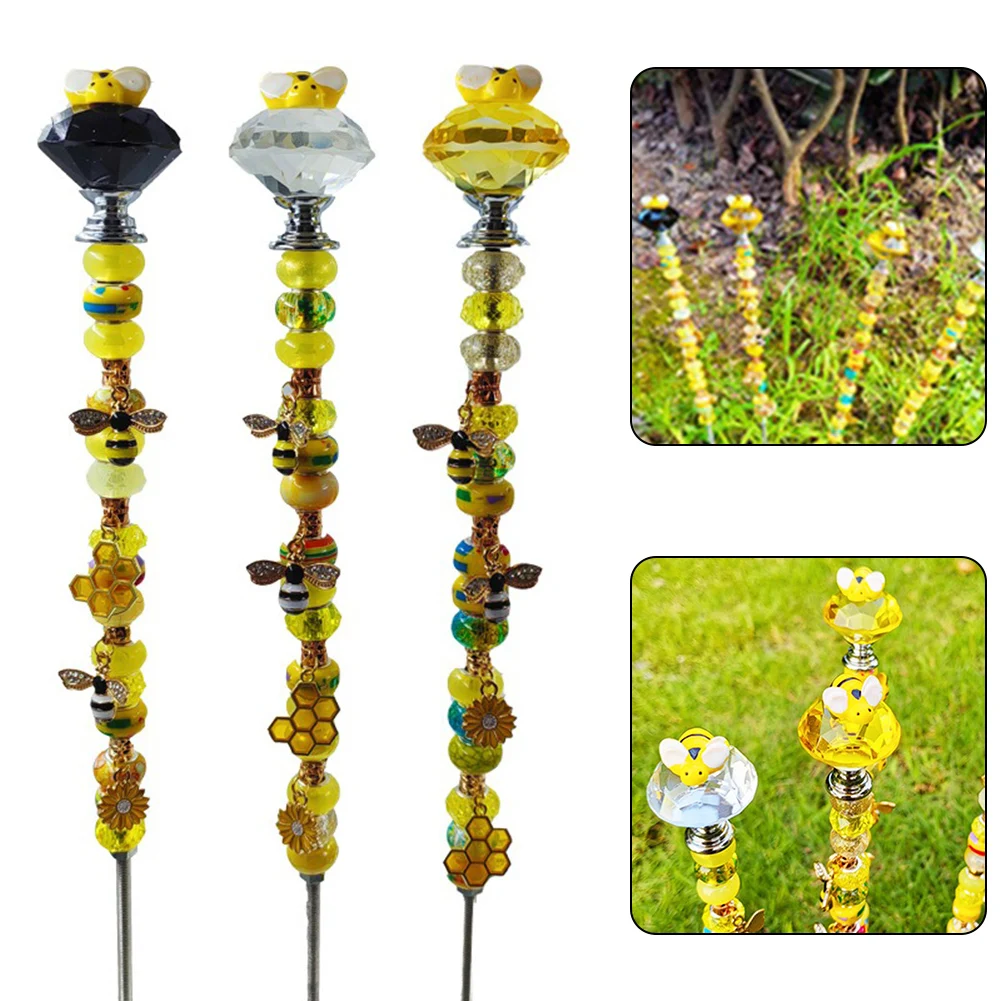 

1pc Garden Stakes Decoration Bee Yard Pot Pile Lawn Pathway Ornament Waterproof Flower Pot Indoor Outdoor Landscape Miniatures