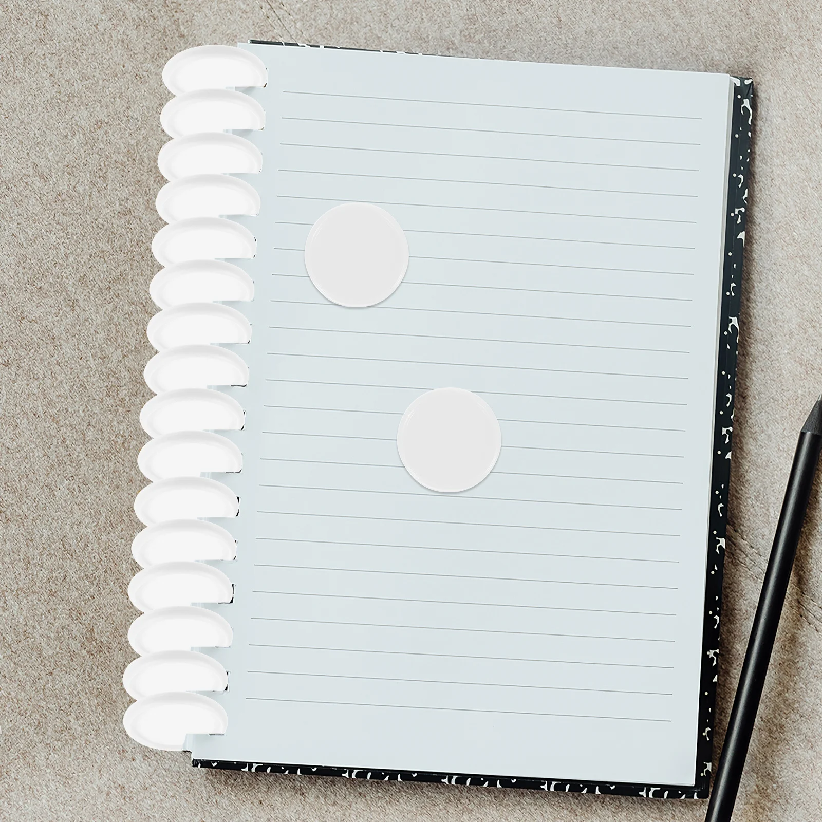 5pcs 275 Pcs Plastic Loose Leaf Binder Discs Discbound Expansion Discs Binder Rings for DIY Notebook Planner