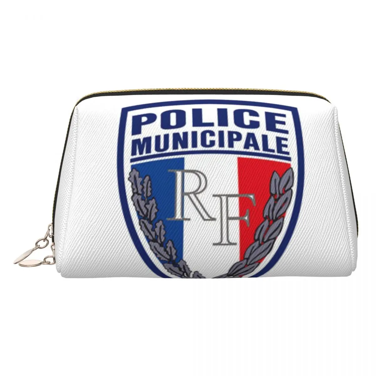 

FRENCH MUNICIPAL POLICE INSIGNIA Women Cosmetic Bag Travel Makeup Organizer Pouch Toiletry Storage Dopp Kit Box