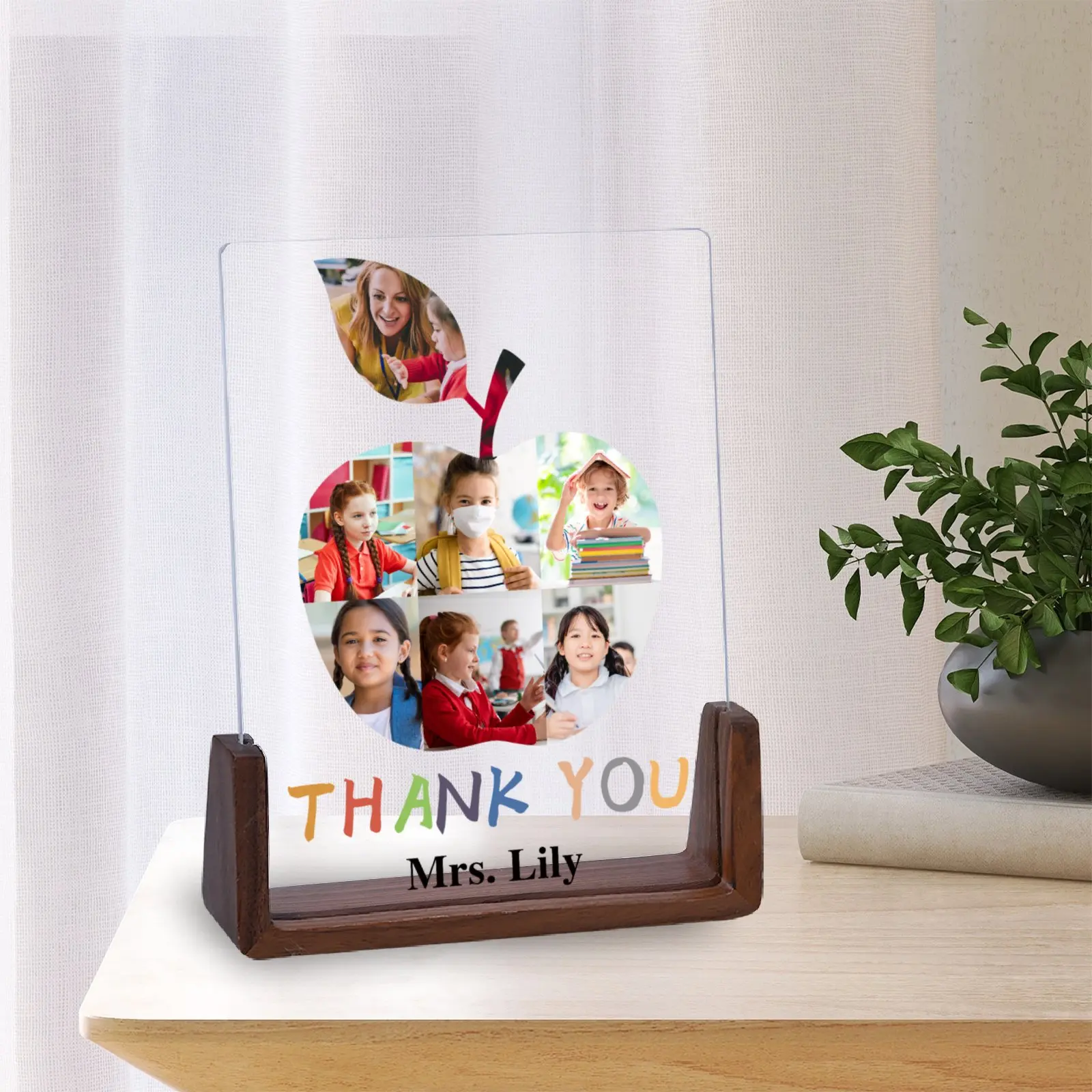 Custom Teacher Appreciation Gift Class Photo Memorial Frame 7 Photos Collage Preschool Graduation Gifts Picture Frame for Women