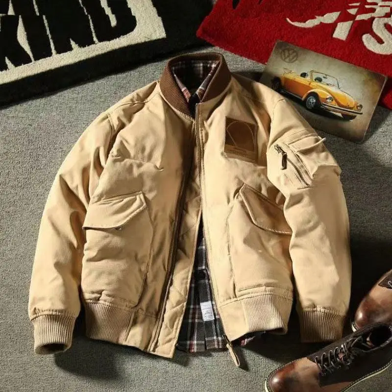 

American Workwear Flight Jacket Men's Cotton Coat Cotton Jacket Loose Trendy Jacket High-end Cotton Clothing