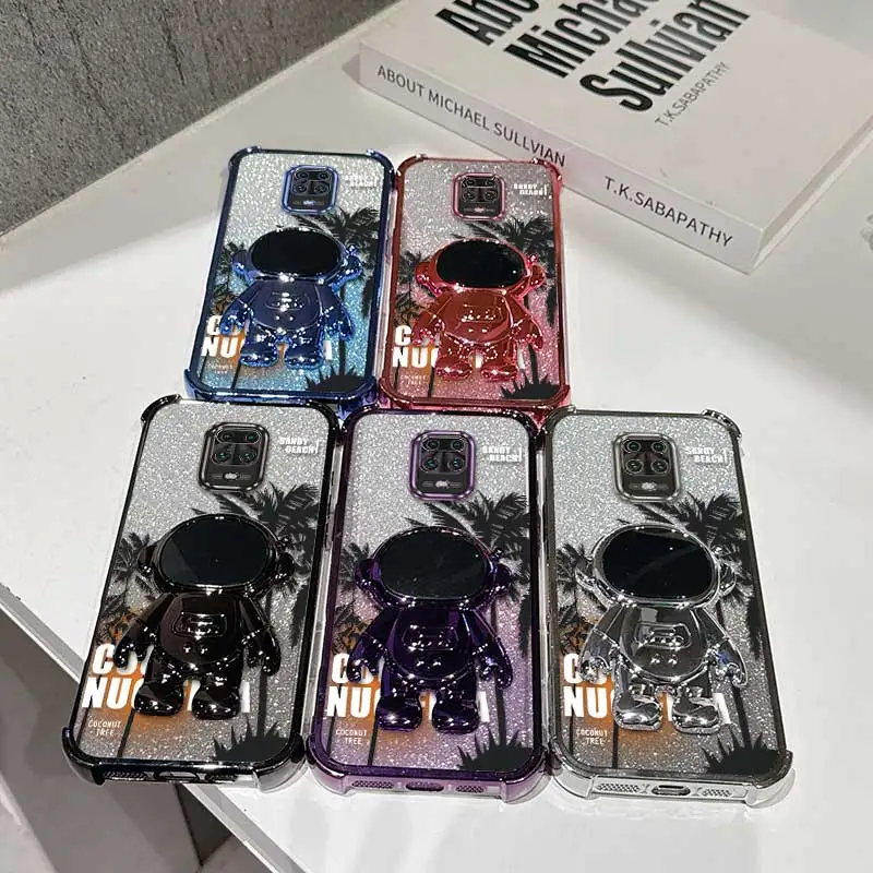 Coconut trees at sunset Lightweight And Stand Premium Flexible Case For Redmi Note 9Pro Perfect For Casual Featuring Redmi Note