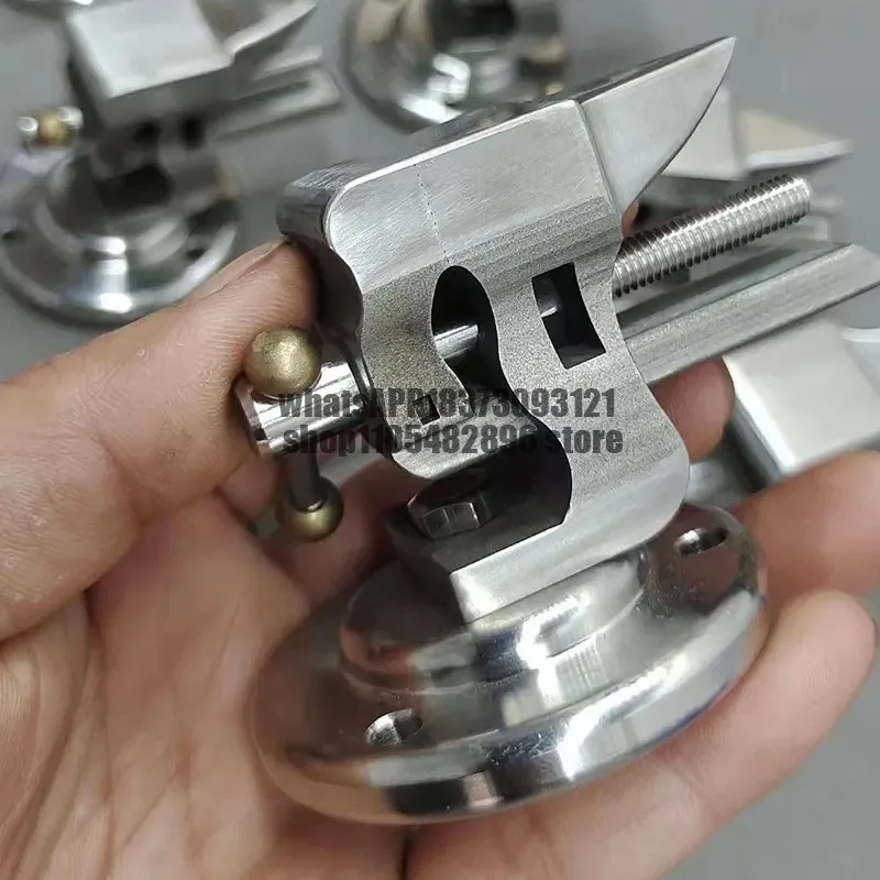 Handmade one-inch mini 304 stainless steel small vise with anvil table hand tools watch repair ornaments anvil