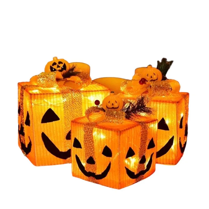 Halloween Pumpkin Gift Pack Combination Funny LED Party Decoration