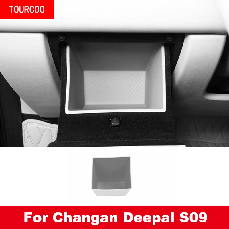 

Для Changan Deepal S09 2025 2026, ящик для хранения под кабиной водителя, внутренний ящик для хранения, силиконовый коврик, автомобильные аксессуары