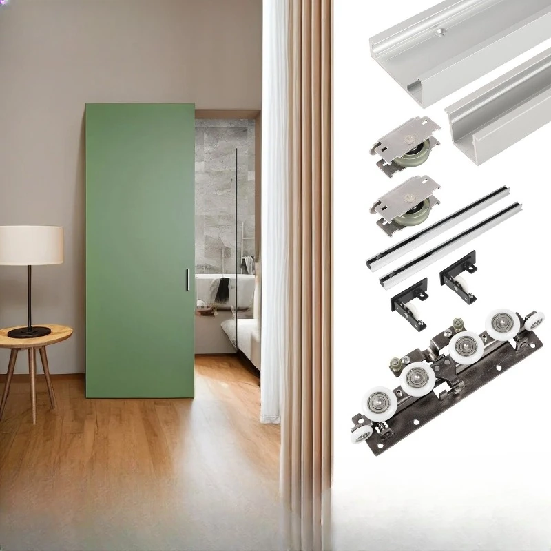 Trackless ghost door hardware partition hidden sliding door sliding door slide rail accessories