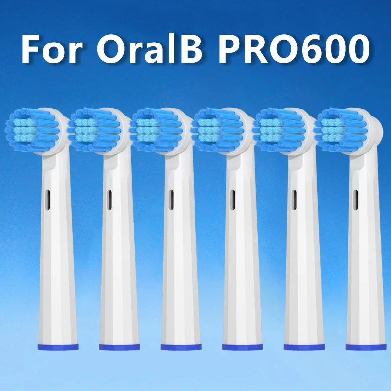 4/8/12/16 قطعة ل OralB PRO600 استبدال رؤوس لفرشاة الأسنان سونيك الكهربائية فراغ دوبون فرشاة الأسنان رؤوس فرشاة شعيرات ناعمة