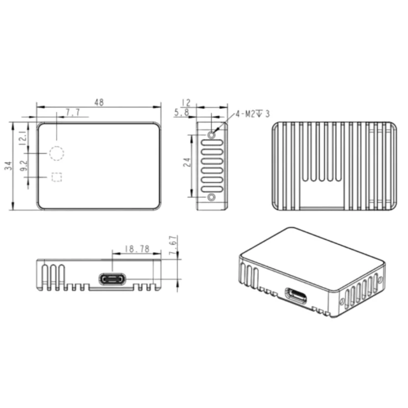 Yunshis LiDAR de estado sólido 3D de alta resolución con sensor óptico de imagen ToF para contar personas ( demostración)