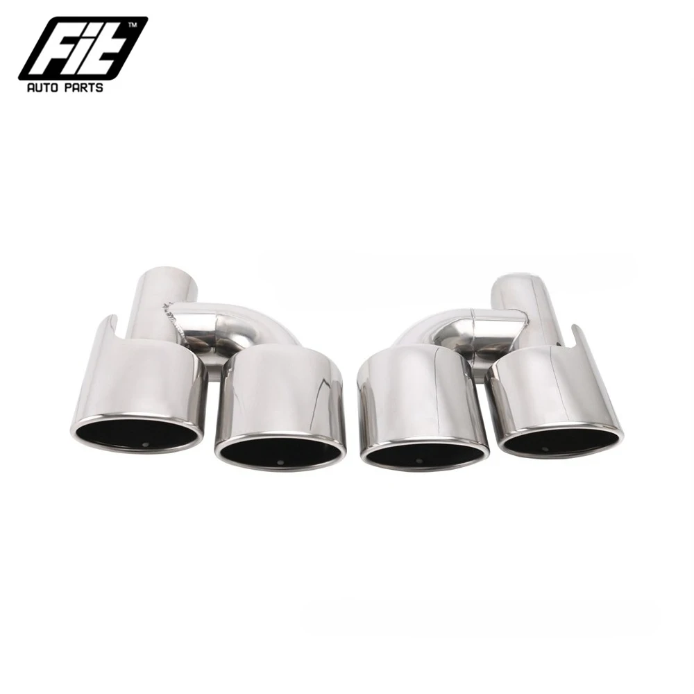 

1 шт., 63 мм, впускные двойные выхлопные наконечники из нержавеющей стали, автомобильный овальный глушитель, хвостовые трубки с гравировкой логотипа для W204 C300 C63