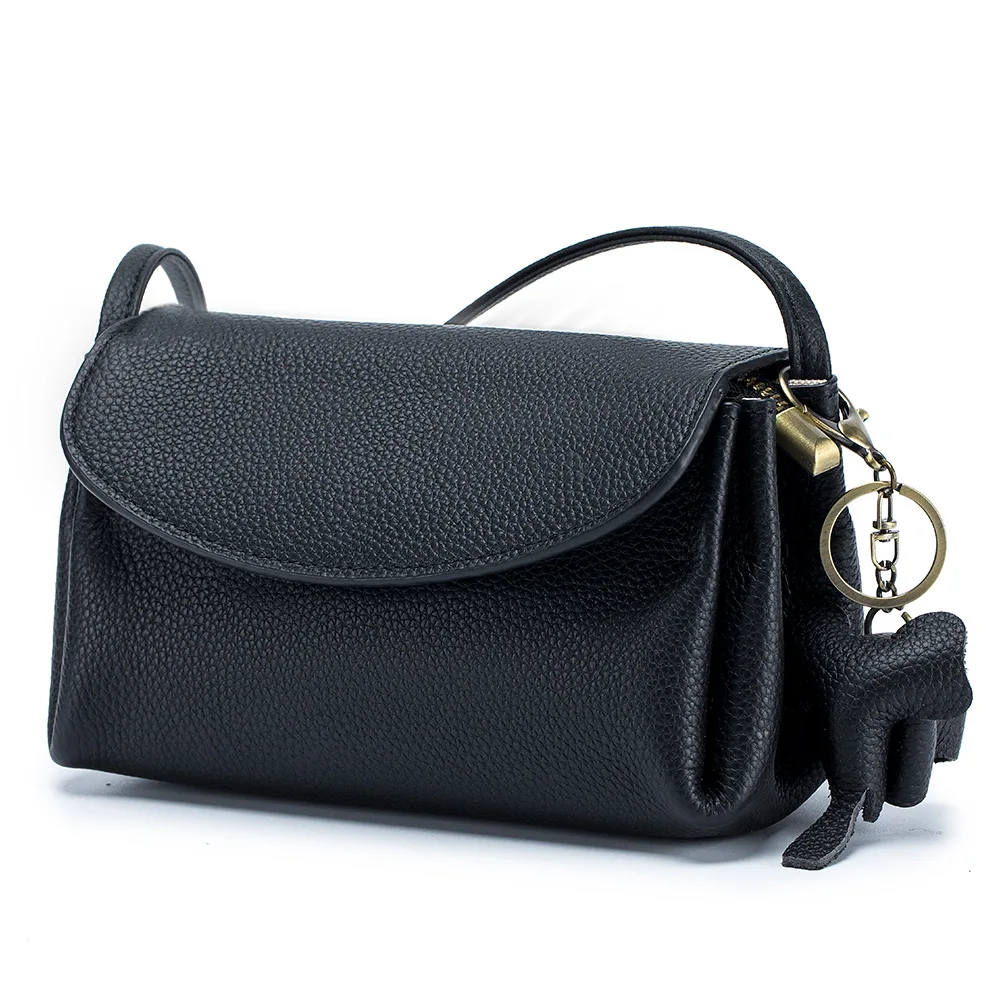 Jedna torba worek na ramię luksusowa ze skóry bydlęcej torba Crossbody z prawdziwej skóry dla kobiet designerska torebka pod pachami etui na telefon