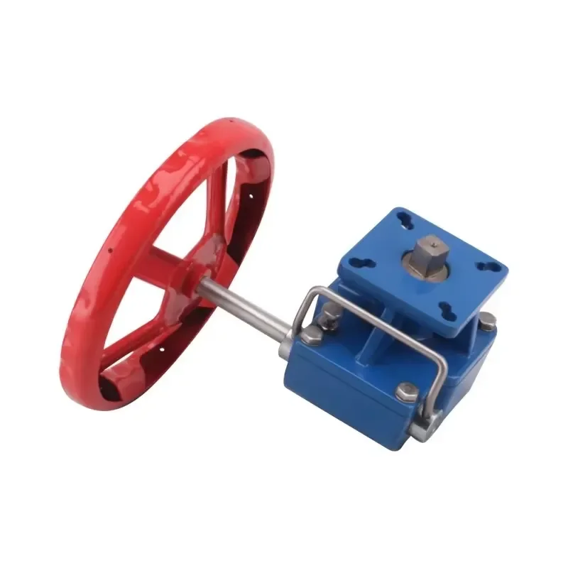 Declutchable Manual Override Worm Gearbox for Pneumatic Actuator Hand Operation Side Handwheel Ball Valve