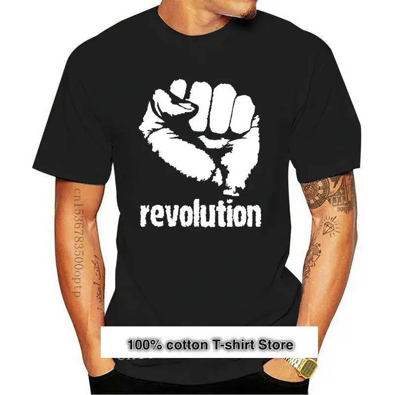 Camiseta del puño de la Revolution para hombre, Camisa de algodón de 100%, antirrobo, venta de verano