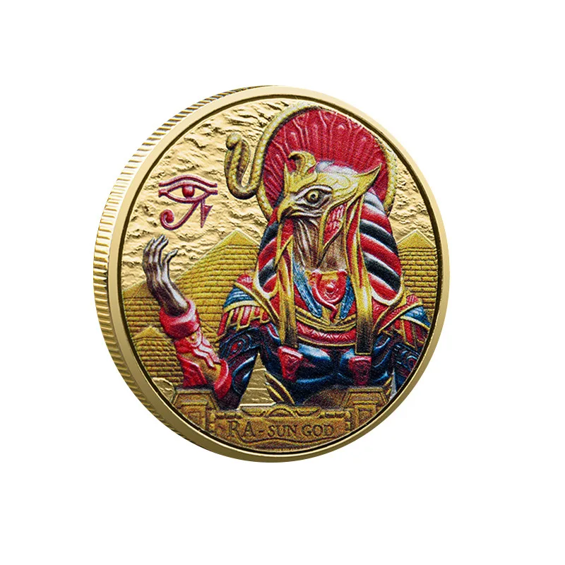 Ancient Greek Egyptian Pyramid Eagle God Horus Commemorative Coin Freemason Eye Commemorative Medal Lucky Coin Guardian Coin