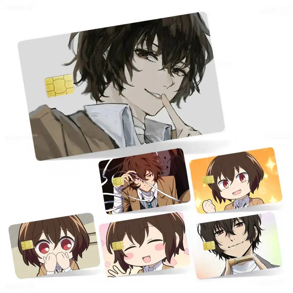 B-Bungo Stray O-Osamu Dazai 4pcs 1Set Film Skin for Debit Credit Bank Visa Card Decal Cover