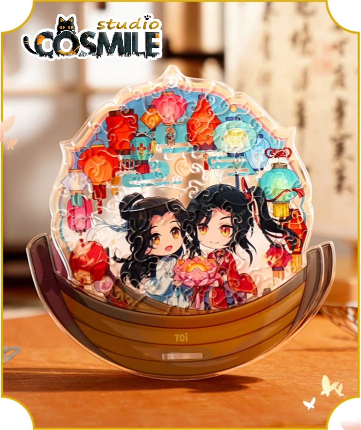 

Anime TGCF Tian Guan Ci Fu Official Original Hua Cheng Xie Lian Comics Puzzles Rotating Acrylic Stand TW