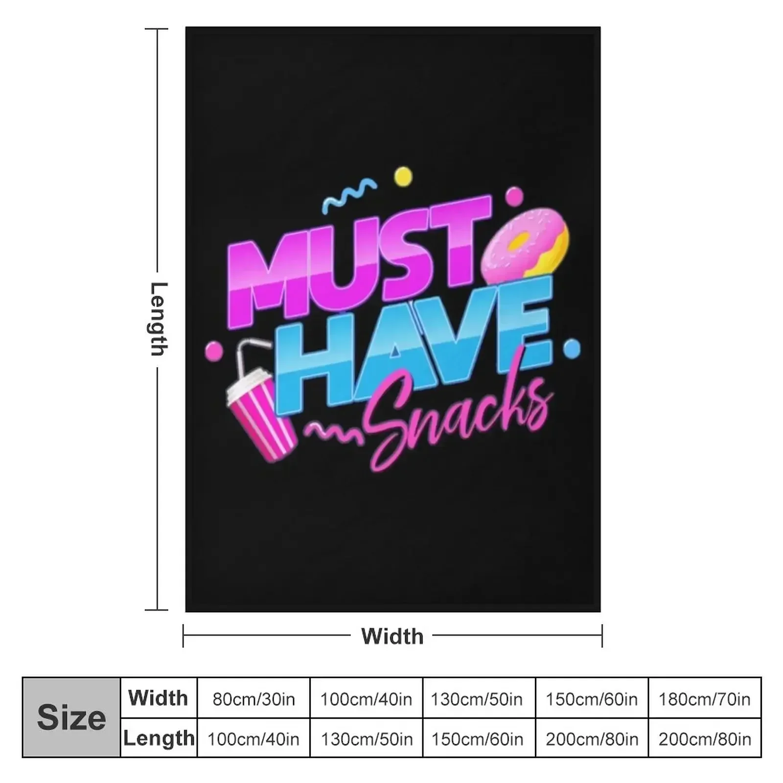 MHS Must Have Snacks Throw Blanket