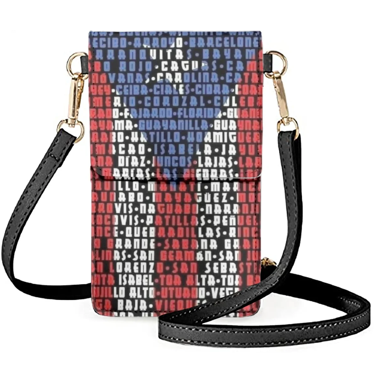 FORUDESIGNS-funda de teléfono móvil con diseño de Puerto Rico, bolso Universal Diagonal con tapa, accesorio para mujer, Satchel duradero