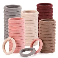 Elastic Seamless Hair Scrunchie 50 Pack No Damage Ponytail Holder for Women Black Gentle Hair Ties - Image 6