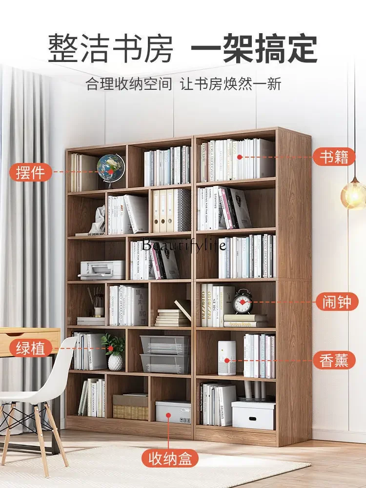 

yj19 Simple bookshelf floor-to-wall living room layered storage rack